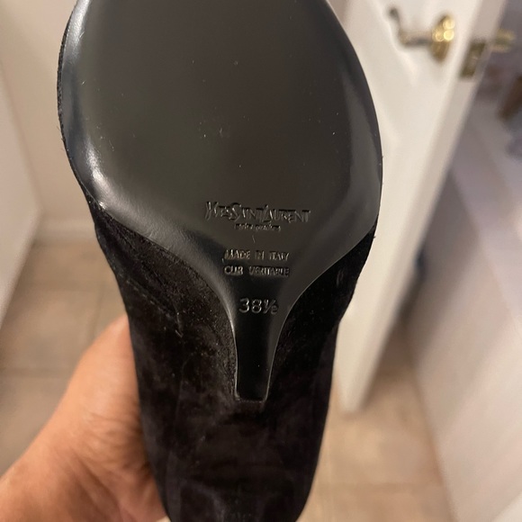 Black Suede YSL Booties - Picture 6 of 6